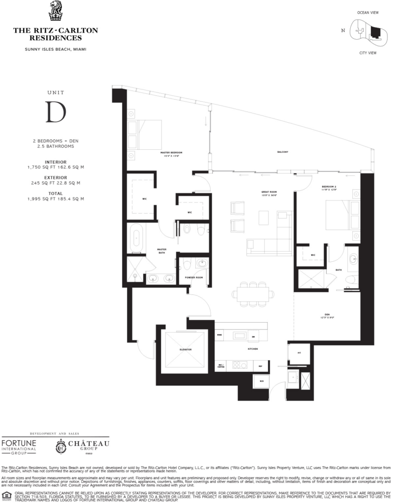 Residence 04: (Floor Plan D): 1,750 SF, 2 Bedroom + Den, 2.5 Baths (PDF)